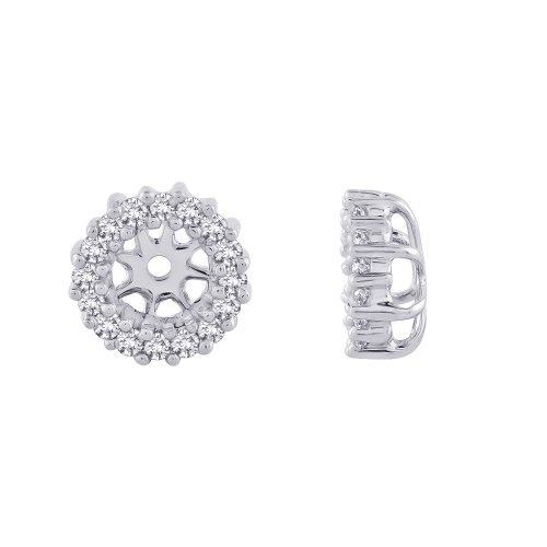 Katarina Diamond Earring Jackets In 14K White Gold (1/4 Cttw) (Color Gh, Clarity I1-I2) #TOP3