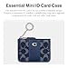 Coach Essential Mini ID Card Case in Signature Denim, LH/Deep Blue Multi