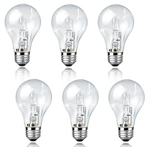 Hyparade 6-Pack 043168787963 Halogen Light Bulb - 43W 120V A19 E26 Base, Replacement for 78796 Bulbs