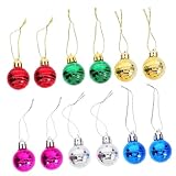 Homoyoyo 12 Stück Teiliges Weihnachtskugeln Glänzende Christbaumkugeln für...