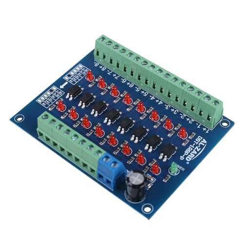 Optokoppler Isolationsmodul,8-Kanal Optocoupler Isolation Module,24V bis 3,3V Pegel Spannungswandler PNP-Ausgang SPS-Signal Optokoppler Spannungsisolationsplatine