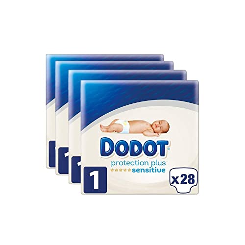 Dodot Sensitive Lot de 4 paquets de 30 couches Taille 1 (2 à 5 kilos)