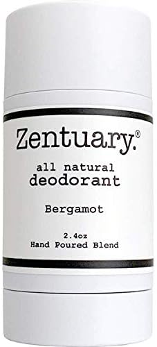 Zentuary Aluminum Free Natural Deodorant. Eliminates Nervous Stress Sweat Odor (Bergamot) for Women, Men & Teens