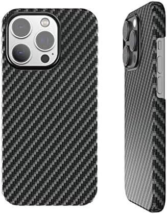 FLFUATT Thin Carbon Fiber Phone case for iPhone 14 Pro Max, Shockproof and Fall Resistant Slim Phone case, Compatible MagSafe, Possess Bare Machine Feel (Twill)