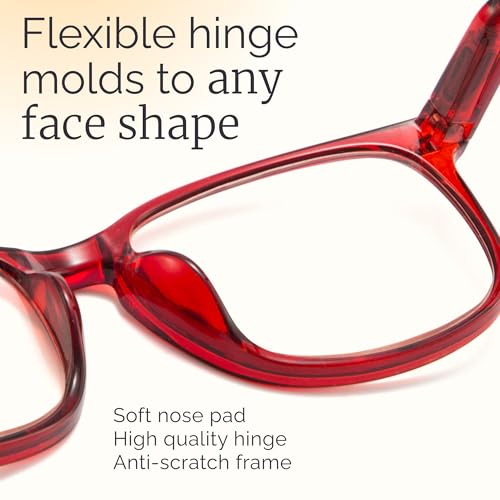 CCVOO Progressive Multifocal Reading, Blue Light Blocking, Unisex, Filter UV Ray/Glare Glasses (5 Pack C3 mix, 0.5) - Thumbnail 3