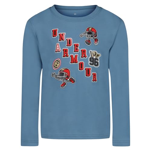 Image of Under Armour Boys' Long Sleeve Logo Graphic T-Shirt, Lightweight & Breathable, Relaxed Fit