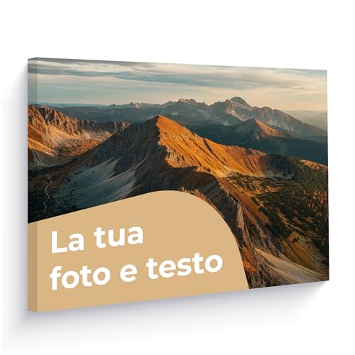 Cimpress Tela Fotografica Personalizzabile, carica la tua foto, testo o logo, 20 × 30 cm, decorazione da parete per la casa, perfetta per compleanni e anniversari, pensiero per amici e familiari