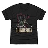 500 LEVEL Quinn Hughes Minnesota Quinnesota State Youth Shirt (Tri Black, 10-12Y Large)