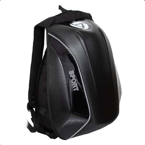 Mochila Moto Grande Aerodinamica Impermeavel Porta Capacete Efeito Fibra de Carbono Qualidade Premium