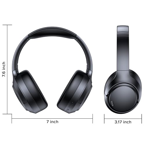 Hybrid Active Noise Cancelling Headphones 120H Playtime 6 ENC Clear Call Mic, Over Ear Headphones Wireless with Hi-Res Audio Comfort Earcup Low Latency ANC Bluetooth 6.0 Headphones for Travel Workout - image 8