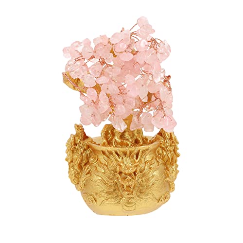 Amosfun Harz Kristall Geld Baum Schmuck Feng Shui Ornament für Home Party