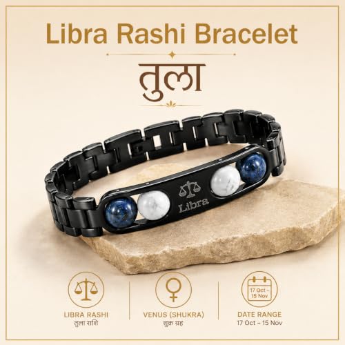 Image of Gratify Birth Crystal Metal Rashi Bracelet for Men & Women | Natural Gemstone Bracelet | Adjustable Spiritual Crystal Bracelet | Includes Authenticity Certificate | Gift for Astrology Lovers
