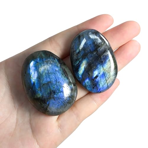 2PCS Labradorite Crystals, Irregular...