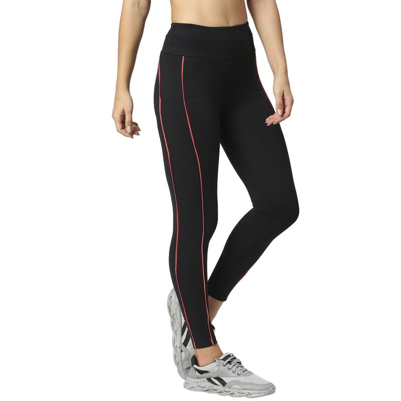 Image of Women Black MID-Rise Workout Leggings