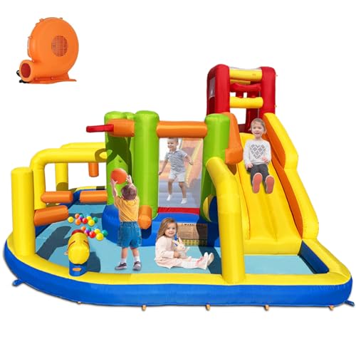 Umbalir Inflatable Obstacle Bounce House, Kids Bounce House Water Park