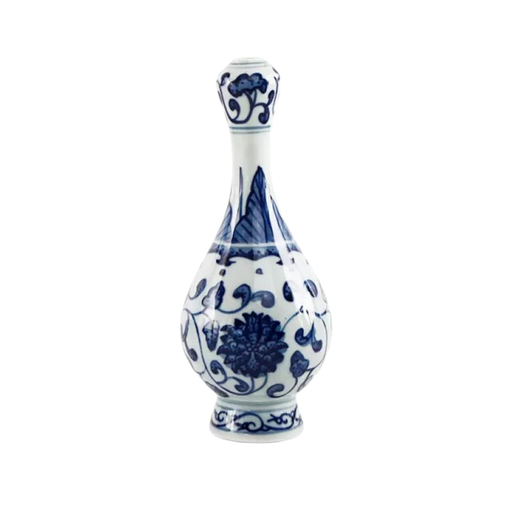 Vase en porcelaine bleu et blanc pour sublimer un meuble vide et terne