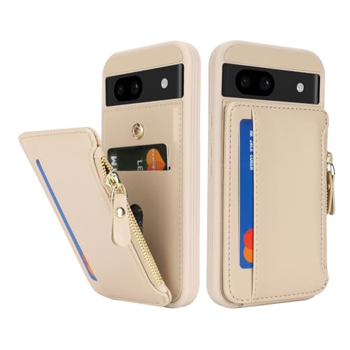 Image of Cavor for Google Pixel 8a Case Wallet with Card Holder, Cream