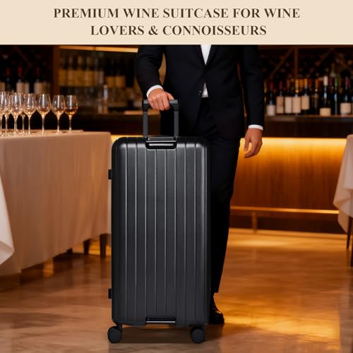 CNZLYZOY 12-Bottle Wine Suitcase