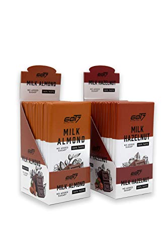 GOT7 CHOCOLATE BAR - Chocolate proteico que se funde delicadamente en formato de barra en deliciosas variedades - 12x 75 g (Caja de mezclas) Cover