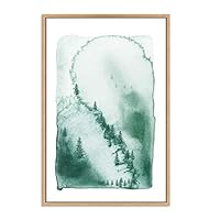 SIGNWIN Framed Canvas Wall Art Abstract Forest Canvas Prints Home Artwork Decoration for Living Room,Bedroom - 16x24 inches