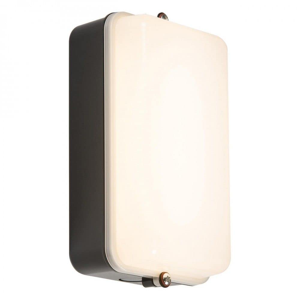 Knightsbridge Black - Opal Diffuser 230V Ip54 5W Led Security Amenity Bulkhead Black Base With Opal Diffuser Cool White 4000K