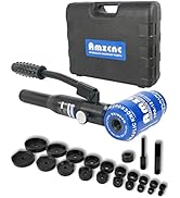 AMZCNC Hydraulic Knockout Hole Punch Driver Kit 1/2 to 4 inch Electrical Conduit Hole Cutter Set ...