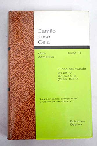 Portada de O.c. de camilo jose cela tomo 11
