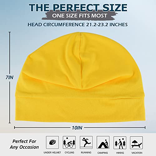 Image of Headshion Cotton Skull Caps for Men Women,2-Pack Lightweight Beanie Sleep Hats Breathable Helmet Liner