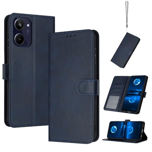 �X�}�z�P�[�X �Ή��@�� for Realme 10 4G �}�O�l�b�g���� �t���b�v�X�^���h �J�[�h�X���b�g �ϏՌ� PU���U�[ �E�H���b�g�J�o�[ Blue