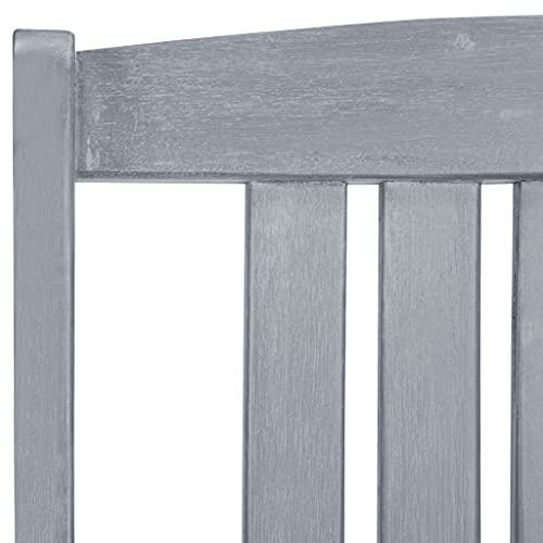 Chaise de jardin en bois résistante aux intempéries dossier haut 4 pièces - 8