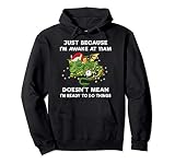 Just Because I'm Awake at 11am Funny Dragon Tweens Teens Pullover Hoodie