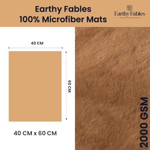 Image of Earthy Fables Feather Microfiber Rug /Mat, Thick, Quick Dry, Anti-Skid, Non-Slip, Machine Washable Floor Rug, Door Mat for Kitchen, Bedroom, Living Room, 60 x 40 cm - Beige