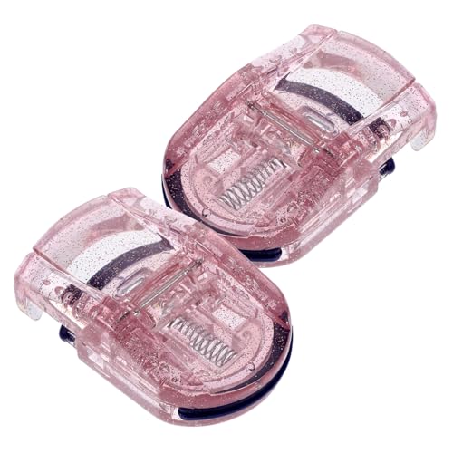 SAFIGLE 2pcs Eyelash Curler Curling Cosmetic Tool and Make Woman Eyelashes Contains Brow Gold Type Curlers Heated Press Curler Heat for Cute Hair Curler Eye Lash Curler Eye Curler Silicone