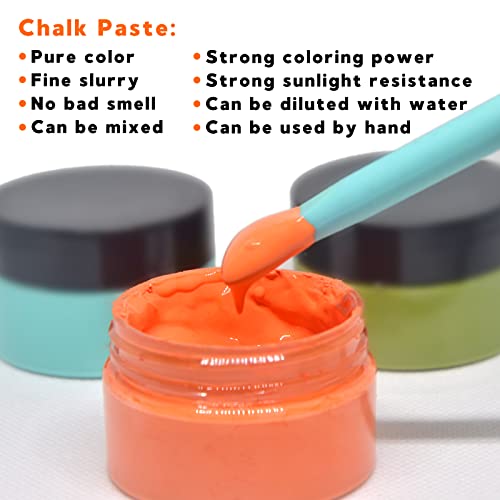 chalk paste chalk paste for silk screen stencils screen printing ink pigment for wood t-shirts fabric chalkboard diy home decor 12 bottles