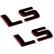 Yoaoo 2Pack OEM Ls Nameplate Emblem Badges 3D Decal Compatible with Sierra Silverado Redline
