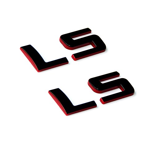 Yoaoo 2Pack OEM Ls Nameplate Emblem Badges 3D Decal Compatible with Sierra Silverado Redline
