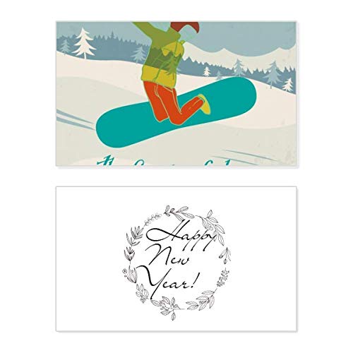 Tarjeta de esquí para Año Nuevo: comparte tu pasión por la nieve y los deportes de invierno