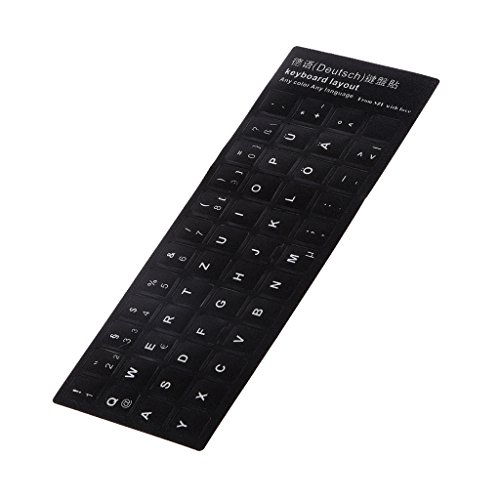Image of Magideal German Letters Keyboard Cover Sticker Protector for 10-17 inch Laptop Notebook