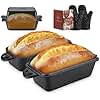 AILITOR Cast Iron Loaf Pan with Lid 9x5 Inch - Bread Baking Pans for Homemade Bread, 2 Piece Set