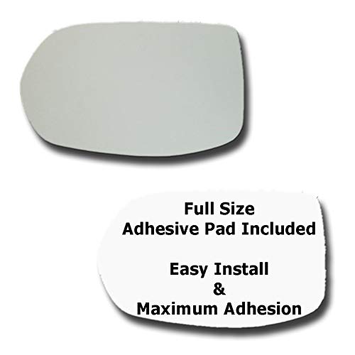 Driver Side Mirror Replacement Glass (MADE IN USA) with FULL SIZE ADHESIVE PAD for 2016-2022 Honda HR-V HRV (2016 2017 2018 2019 2020 2021 2022 16 17 18 19 20 21 22)