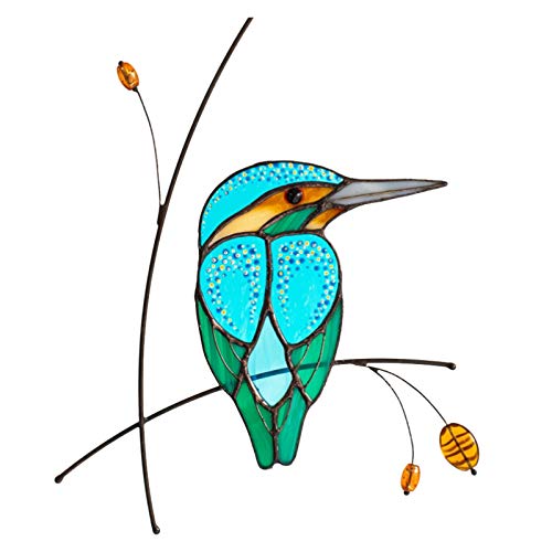 Veelkleurige vogels op een draadje, Mini Stained Bird, Bird Series Ornamenten Hanger Huisdecoratie (7 stuks) - Afbeelding 7