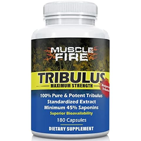 Herbal Nutrition Tribulus Terrestris, Bulgarian, 1500mg 45% Saponins, Lecithin for Better Update, 180 Capsules, One Bottle… Cover