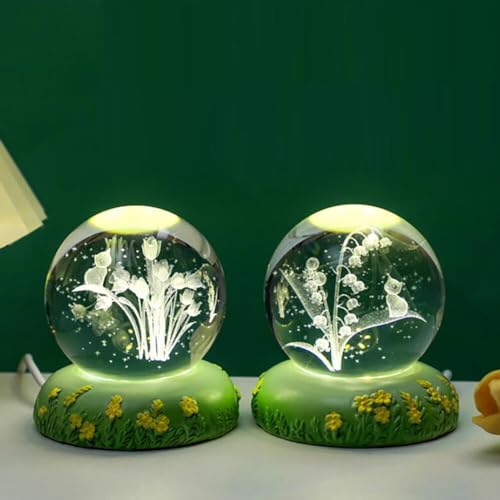 Lámpara de Mesa Bola de Cristal 6 cm LED USB miniatura 7