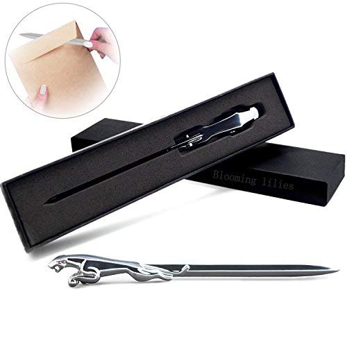 Blooming lilies Letter Opener, Letter Opener Envelope Slitter Mail Opener Gifts for Men Desk Organizer Desk Accessories,Unique Nickel Silver Custom Gift Idea