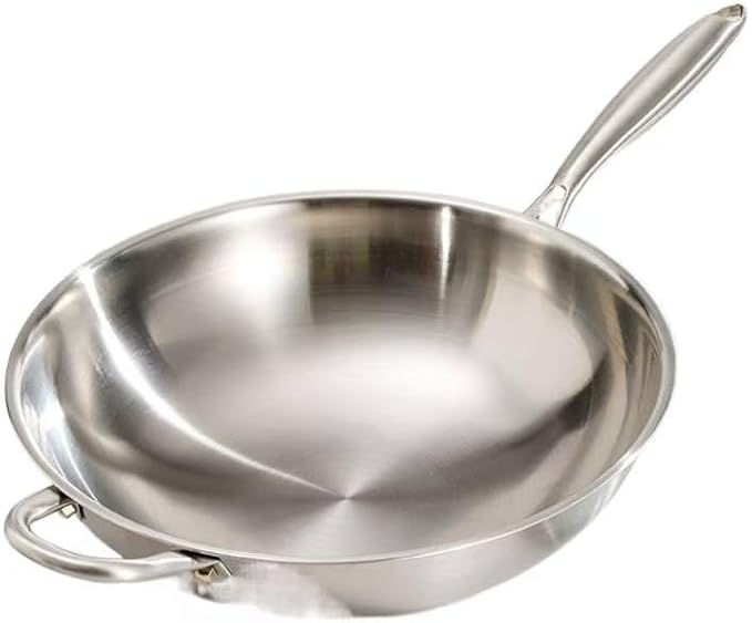 Wok de Acero Inoxidable 316 con Tapa, 13 pulgadas miniatura 6