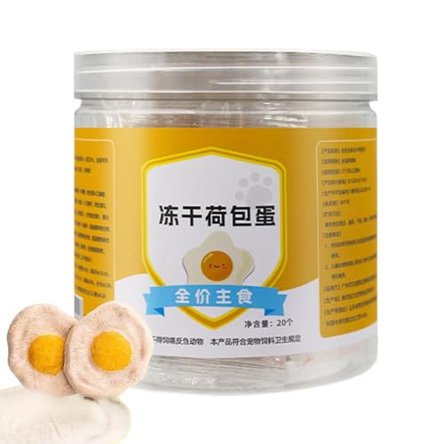 Dolcetti liofilizzati per gatti, cibo liofilizzato per cani | Dolcetti per animali domestici con uova liofilizzate | Dolcetti al tuorlo d' per dentizione per gatti liofilizzati alla ma