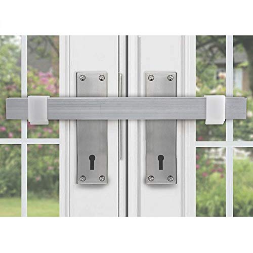 French Door Lock, Strong Extra Security for French Doors and a Visible Deterrent to Would be burglars. Locks The Handles. Patio Door Lock.