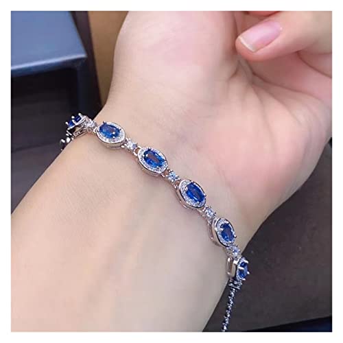 Chaîne en saphir véritable naturel 925 argent pour collier femme et homme chic