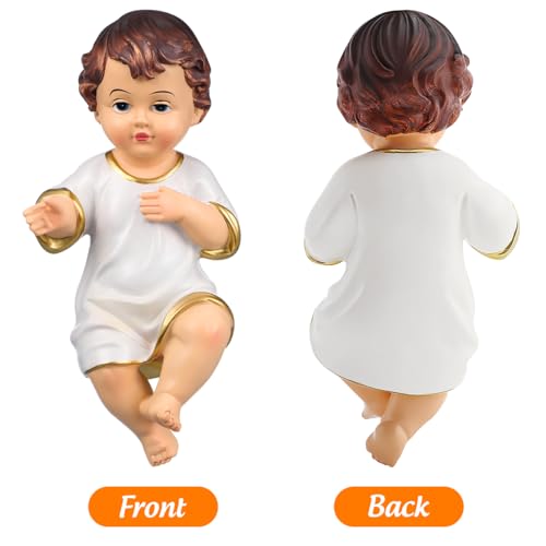 Figuras religiosas niño Jesús en resina 4 piezas miniatura 3