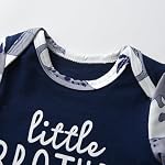 3PCS Newborn Infant Baby Boy Clothes Long Sleeve Romper Letter Print Tops Cartoon Pants Hat Outfits Set